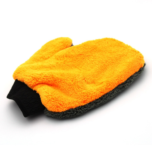 Car wash gloves, double-sided thickened coral velvet car cleaning gloves, thumb gloves, car cleaning tools