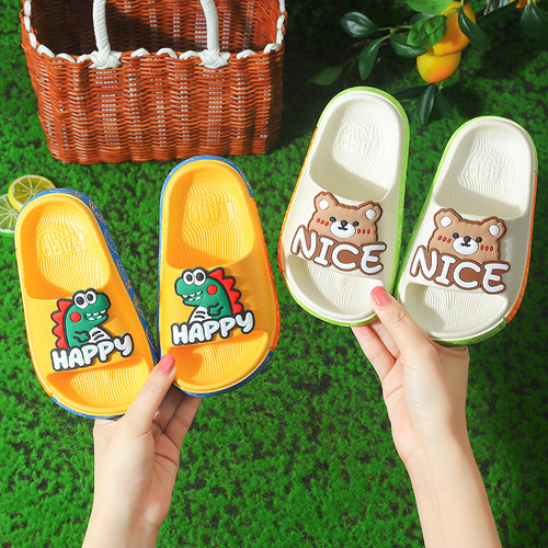 Children's slippers summer cartoon cute non-slip soft bottom children's indoor bathing boys and girls home baby slippers