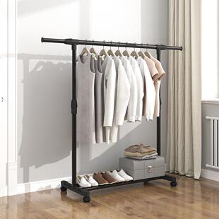 Simple drying rack floor folding bedroom single pole indoor clothes pole hanging rack balcony clothes rack wholesale