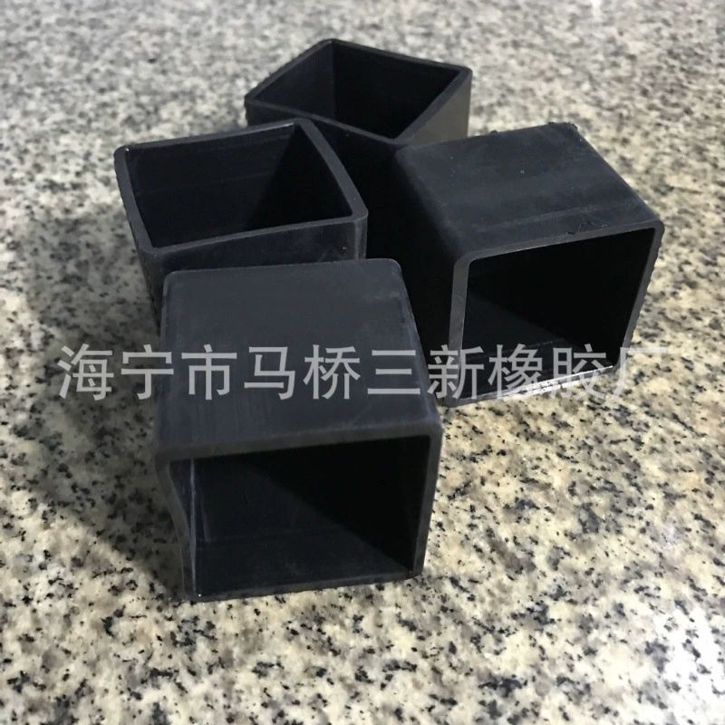 Покрытие трубы из нержавеющей стали резиновая крышка для стопы штекер круглая трубка штатив крышка подушки внутренняя и внешняя резиновая крышка Внешняя заглушка 40 Квадратная Крышка для стопы