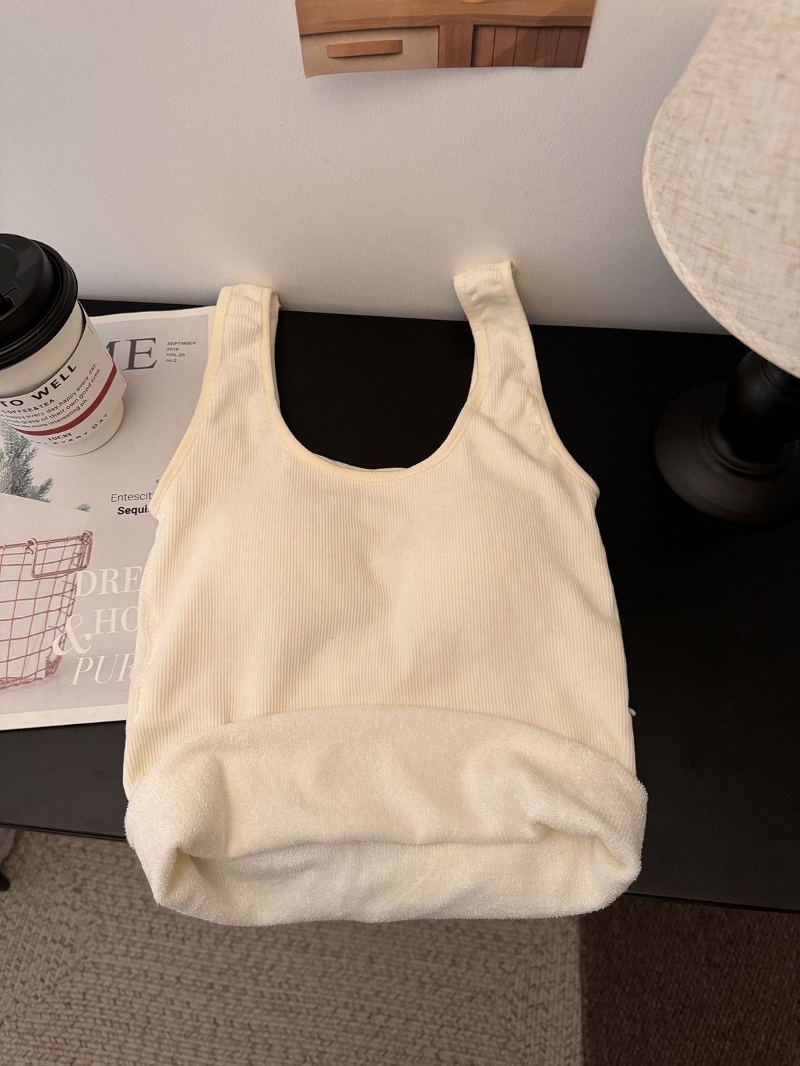 Añadir terciopelo en otoño e invierno engrosar anillos de pelo para mantener el calor tirantes chalecos mujeres con almohadillas para el pecho para protegerse del frío ropa interior delgada para calentar la parte inferior de la blusa