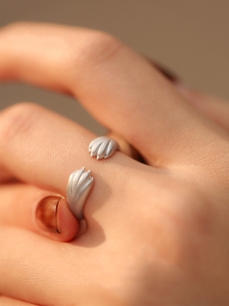 Zodiac Tiger Ring For Women Silver Plated Minimalist Index Finger_voghion.com