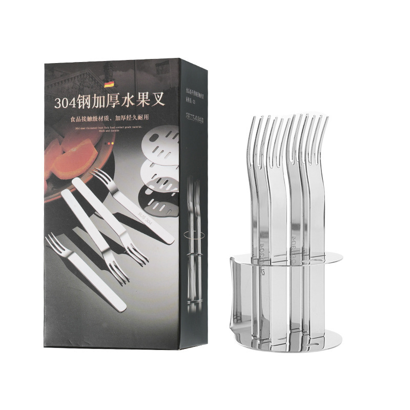 Juego de cubiertos combinados Cygnus de acero inoxidable 304, tenedor para fruta, tenedor para pastel, tenedor para mooncake, brocheta, cuchara para café, base para postre