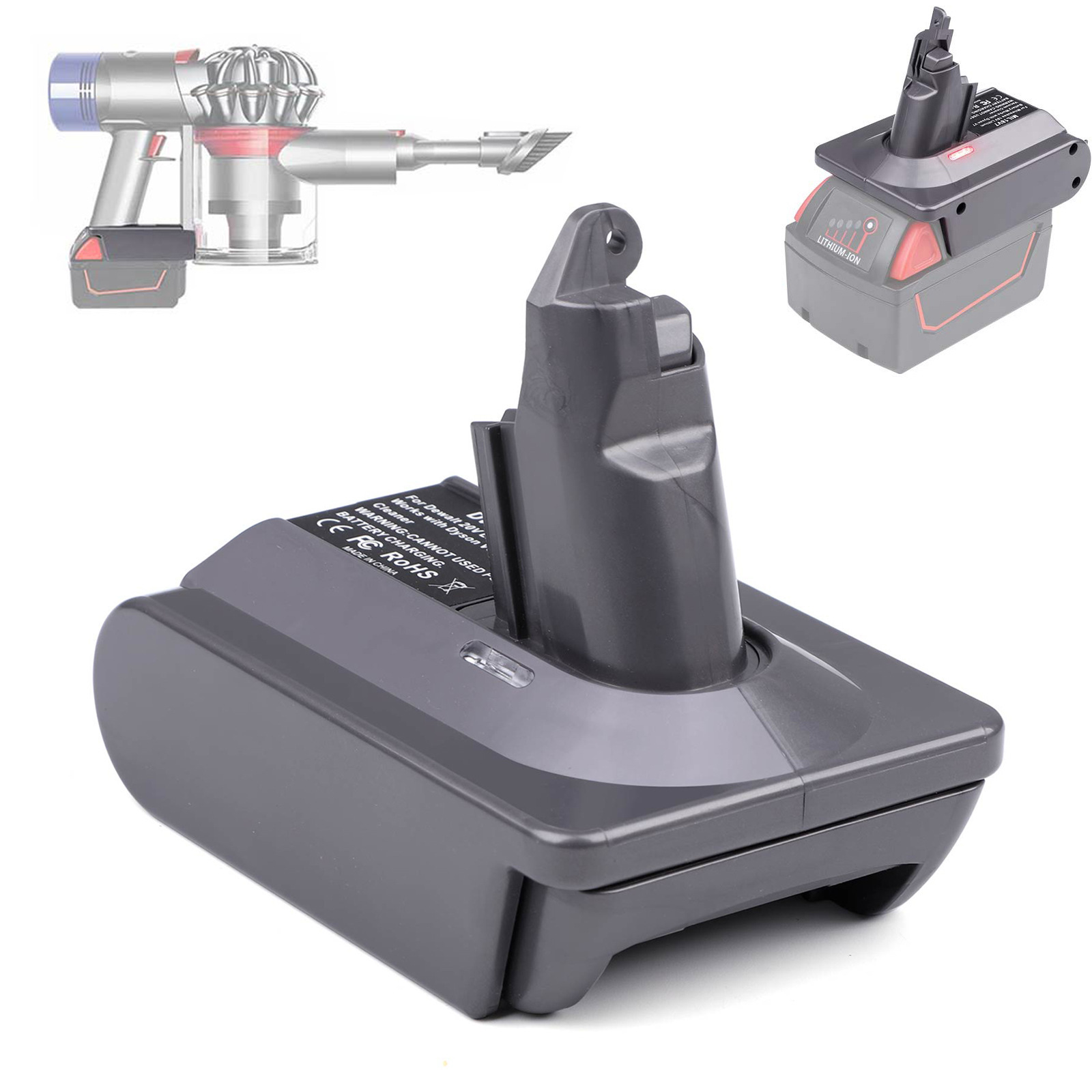 Adaptación para DYSON Dyson Vacuum Cleaner V7 V8 Adaptación para herramientas de Watch Makeda Dewey Batería de litio