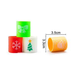 3.3*3.5cm Christmas Rainbow Circle Mini Spring Circle Small Toy