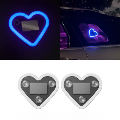 Light Interior Decoration Heart Atmosphere | Other lights - sp03bsolar-heart-ambient-light-blue-pair