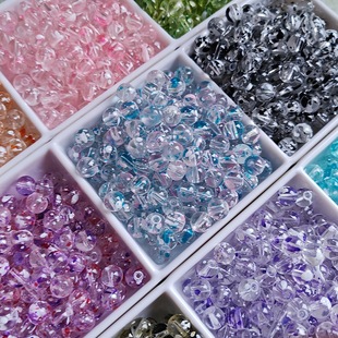 New 8/10mm Floating Flower Glass Beads Jelly Beads Loose Beads Handmade DIY Bracelet Necklace Jewelry Accessories Material Batch