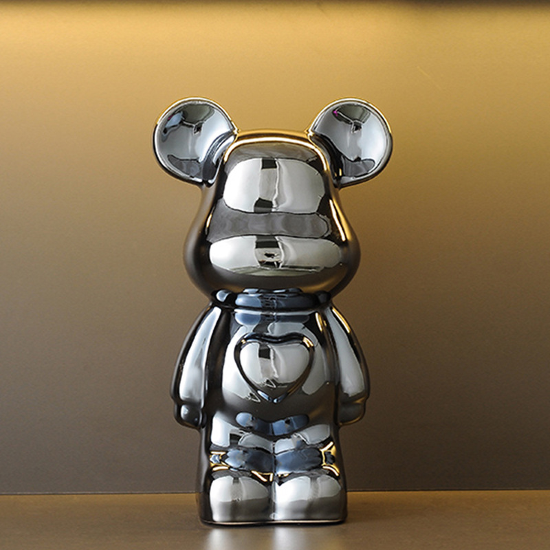 軽奢風テレビ台 漫画風ハートベア ネットで話題のベア飾り トレンドブランドkaws ブロックベア 新居リビング 大型