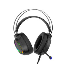 西伯利亞游戲發光耳機有線電腦耳麥PS4/PS5重低音電競頭戴式耳機