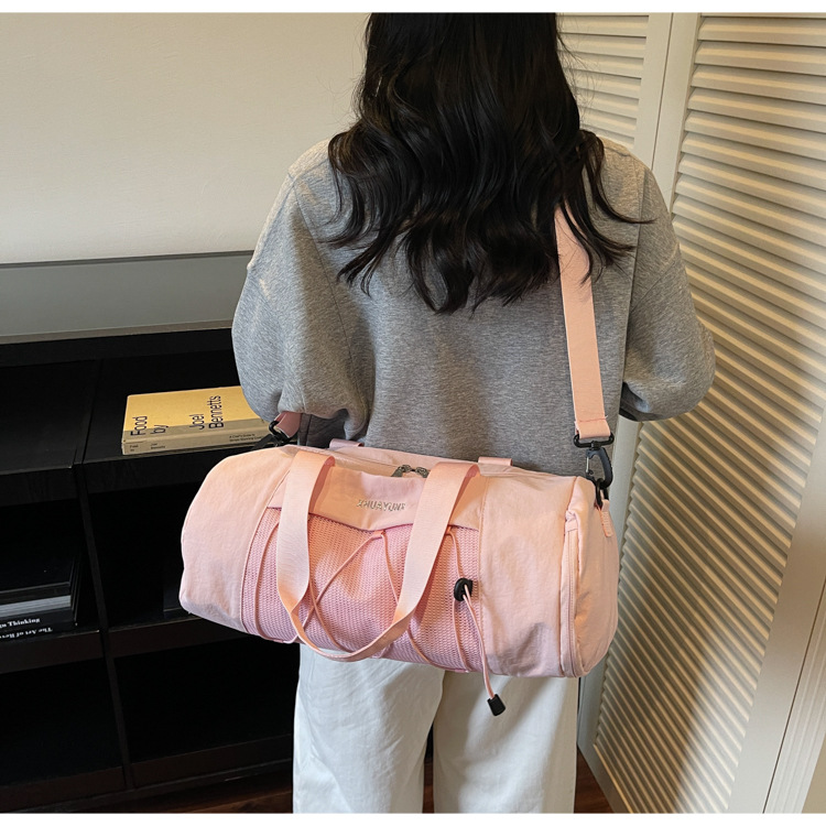 New Trendy Handheld Short-Distance Travel Bag Women's Fashion Lightweight Shoulder Crossbody Gym Bag with Independent Shoe Compartment Business Trip Luggage Bag