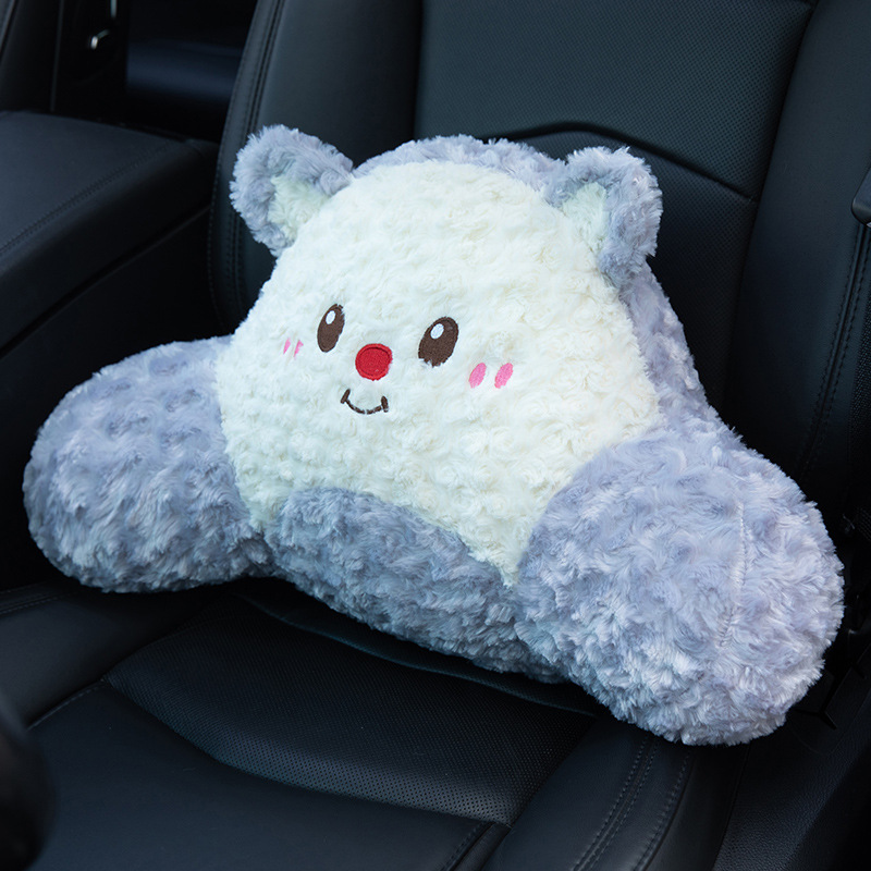 invierno cojín de asiento de automóvil calentamiento silla protector de cintura cojín de respaldo integral cojín de peluche cojín de asiento de cojín interior image 7