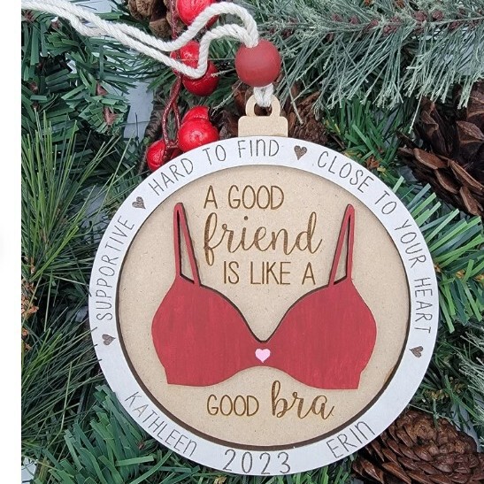 ファニーブラOrnamentダブルクリスマスデコレーションペンダントクリスマスツリーペンダント友达好きな饰り|undefined