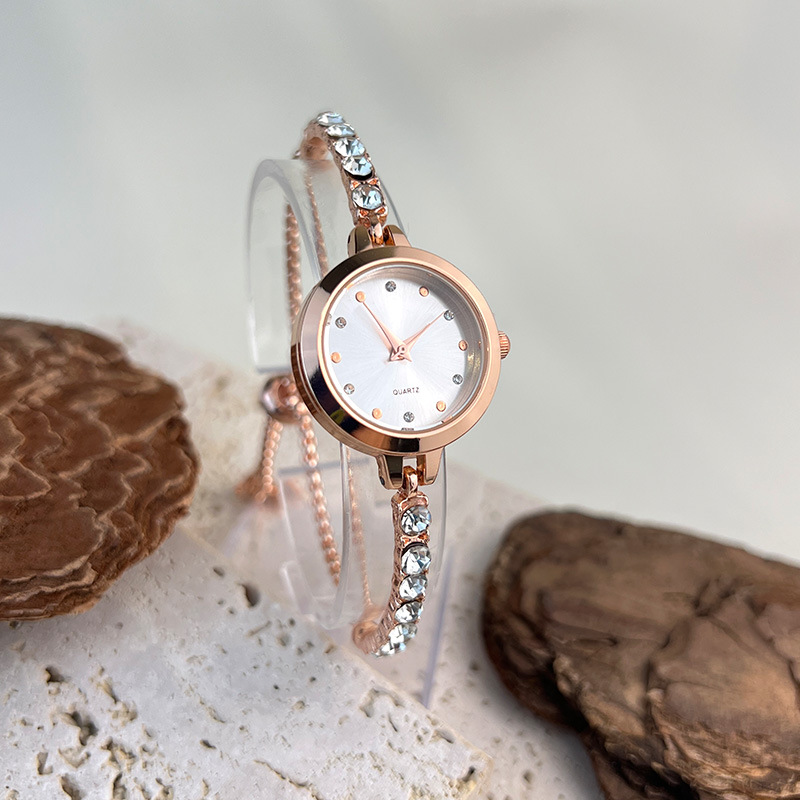 Women's Quartz Watch Colorful Diamonds Bracelet Style Elegant_voghion.com