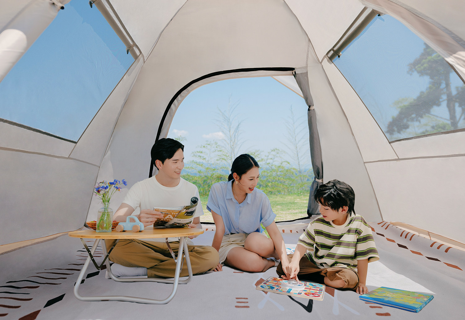 Tent for Outdoor Camping, Foldable, Portable, Fully Automatic Quick-Opening Tent, Outdoor Rainproof, Sun Protection, Thickened Tent
