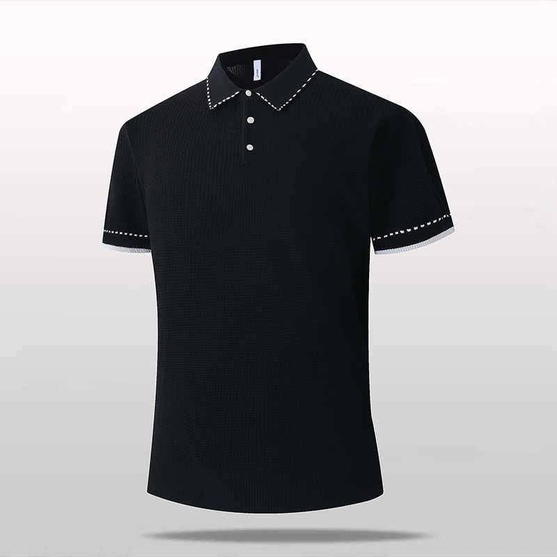 Polo camiseta de punto camiseta de manga corta hombre texturas viejas camisetas comerciales de hielo de verano fábrica transfronteriza al por mayor
