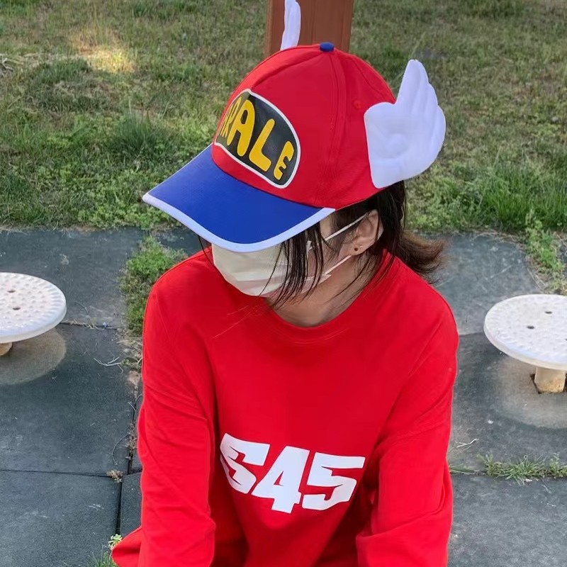 韩版阿拉蕾翅膀棒球帽天使帽超萌可爱抖音同款成人棒球帽户外翅膀