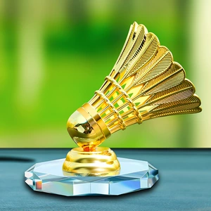 Yaradıcı Avtomobil Bəzəyi, Badminton Sevənlər Kiçik Dekorasiya, Daxili Bəzək, Metal Kubok