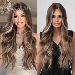 欧米の流行のかつらの女性の多色はhair化繊のかつらの長い髪の毛の全頭カバーのwigの新商品のアマゾンを選択できます。
