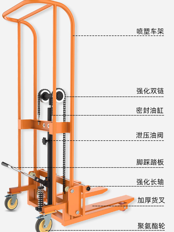 油圧フォークリフト荷降ろしアーティファクト小型フォークリフト手動小型軽量家庭用リフティングトラックマイクロリフティングトラック輸送トラック|undefined