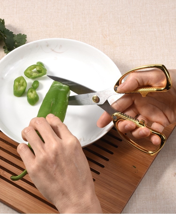 江湖地摊剪刀多功能厨房鸡骨K82家用不锈钢强力合金手柄铁皮裁缝