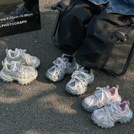 儿童运动鞋2025秋季新款童鞋脏脏鞋男童鞋网面休闲透气女童老爹鞋