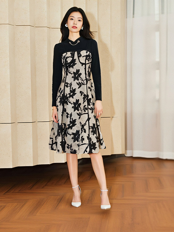 60.00 kg-150.00 kg plus size two-piece chiffon shirt suspenders dress 2025 spring and autumn new fat sister long sleeve