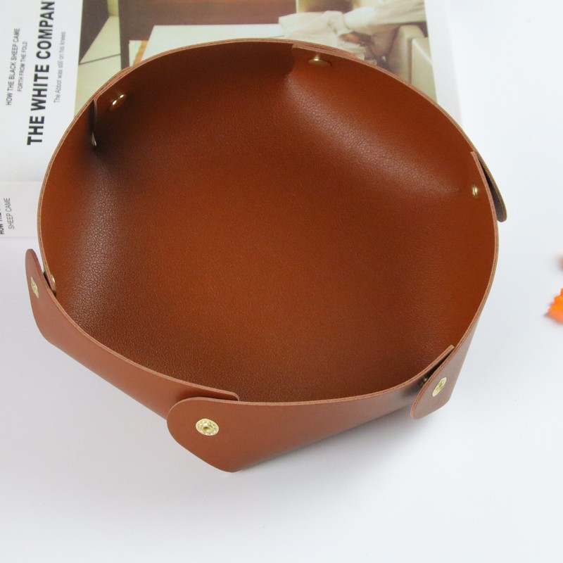 Nordic ins caja de almacenamiento de cuero bandeja de almacenamiento de escritorio de cuero de la PU joyería cosméticos clave caja de almacenamiento al por mayor