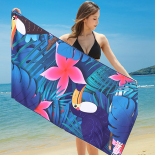 Microfiber Printed Beach Towel Custom Amazon Adult Printed Swimming Beach Seat Paving Towel Bath Towel