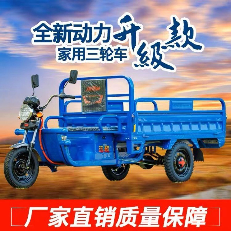 电动三轮车货车载货王拉货农用三轮电瓶摆摊山区货运爬坡国标重型