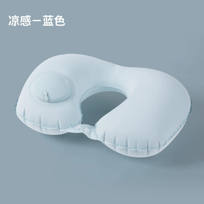空気入れu型枕押圧空気入れ首枕旅行枕tpu飛行機牛乳糸首枕携帯旅行三宝