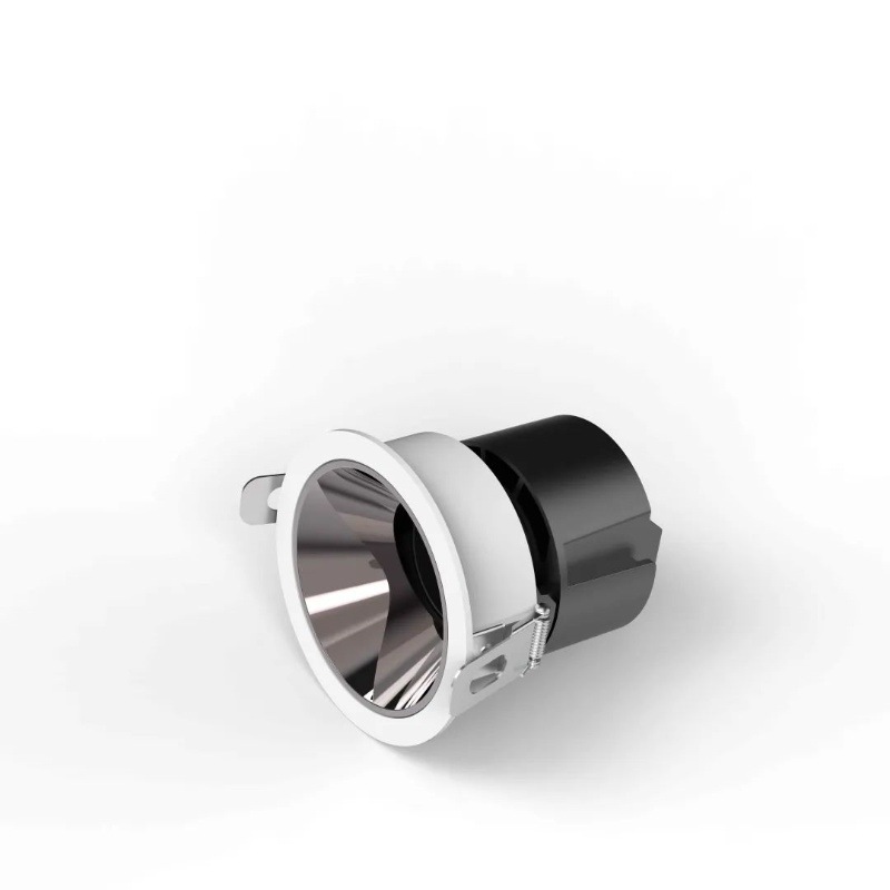 Lámpara de lavado de pared de tablero sin luz de gama alta pistola de techo blanco negro mate agujero abierto 75mm de alta pantalla se refiere a foco COB de espectro completo