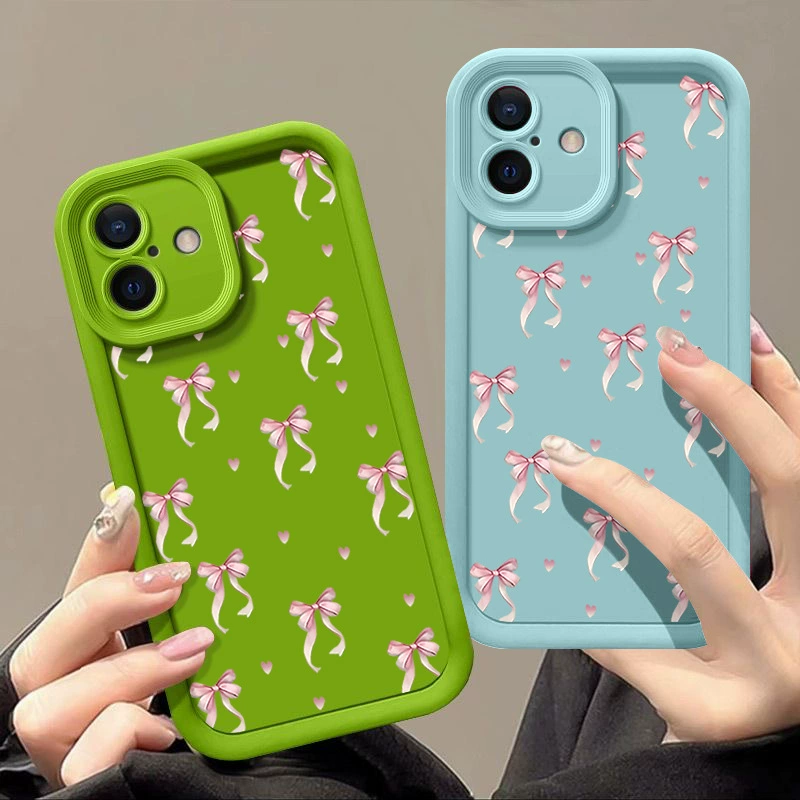 Apple, совместимый фуксия iPhone17 Pro, чехол для телефона с бантом, защитный iPhone 13, iphone, падение защита