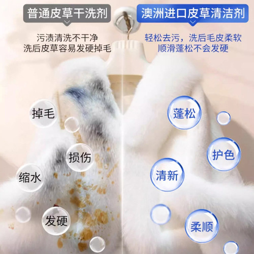 Wholesale Fur Cleaning Agent, Mink Fur Cleaning Agent, Neutral Cleaning Agent for Fur and Hair, Dry Clean Fur Cleaning Agent, In Stock