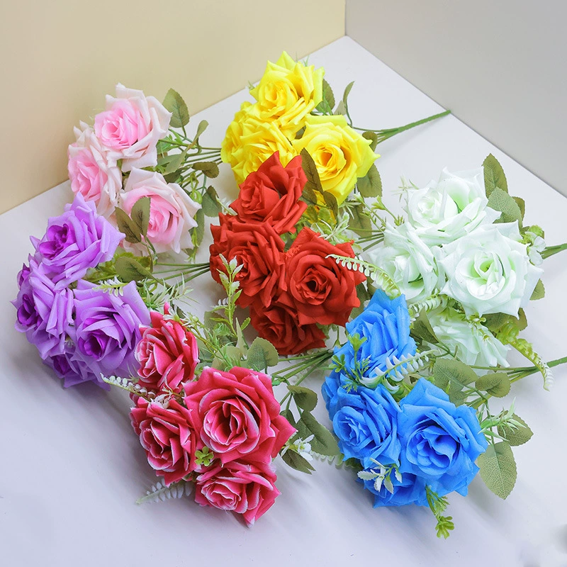 Новый имитационный цветок 5 головок, держащий в рулонов свадебный отель