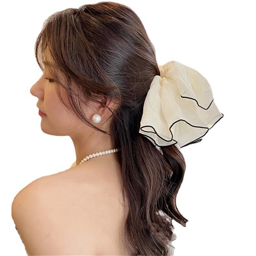 Oversized mesh hair tie for summer, ponytail hair rope, girly temperament hair rope, high-end niche hair style hair accessories