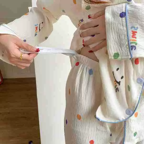 Autumn demi-season pijama, postpartum summer thin set for young mother for breastfeeding