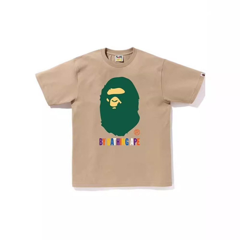 Cross-Border Wholesale Supply, Foreign Trade Dropshipping, 260g Heavyweight Bape Ape Head Shark Short-Sleeve T-Shirt, Trendy Style