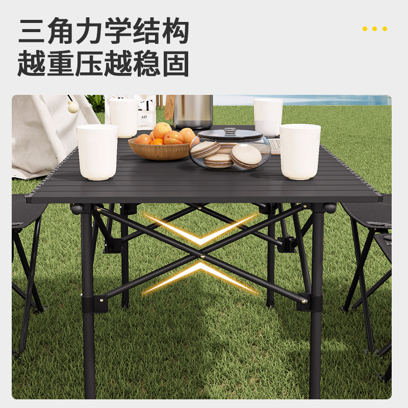 Mesa y silla de camping tabla plegable al aire libre mesa de hamburguesas mesa de picnic mesa portátil silla en un conjunto completo de equipos de nueva tienda