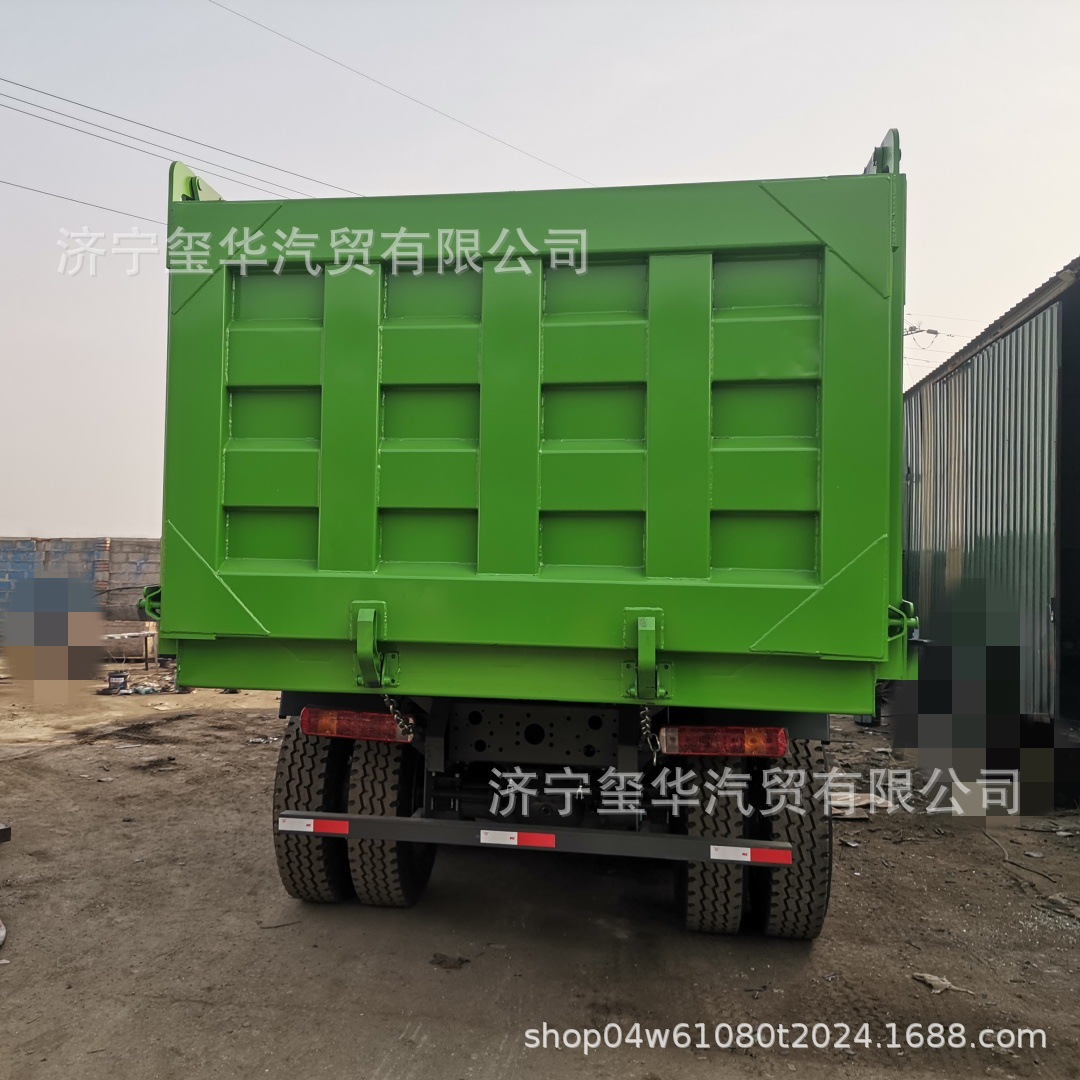 Cross-Border Second-Hand Howo Dump Truck, Howo Tx12-Wheel Sand and Gravel Self-Unloading Transport Truck, Rear-Dump Heavy Truck