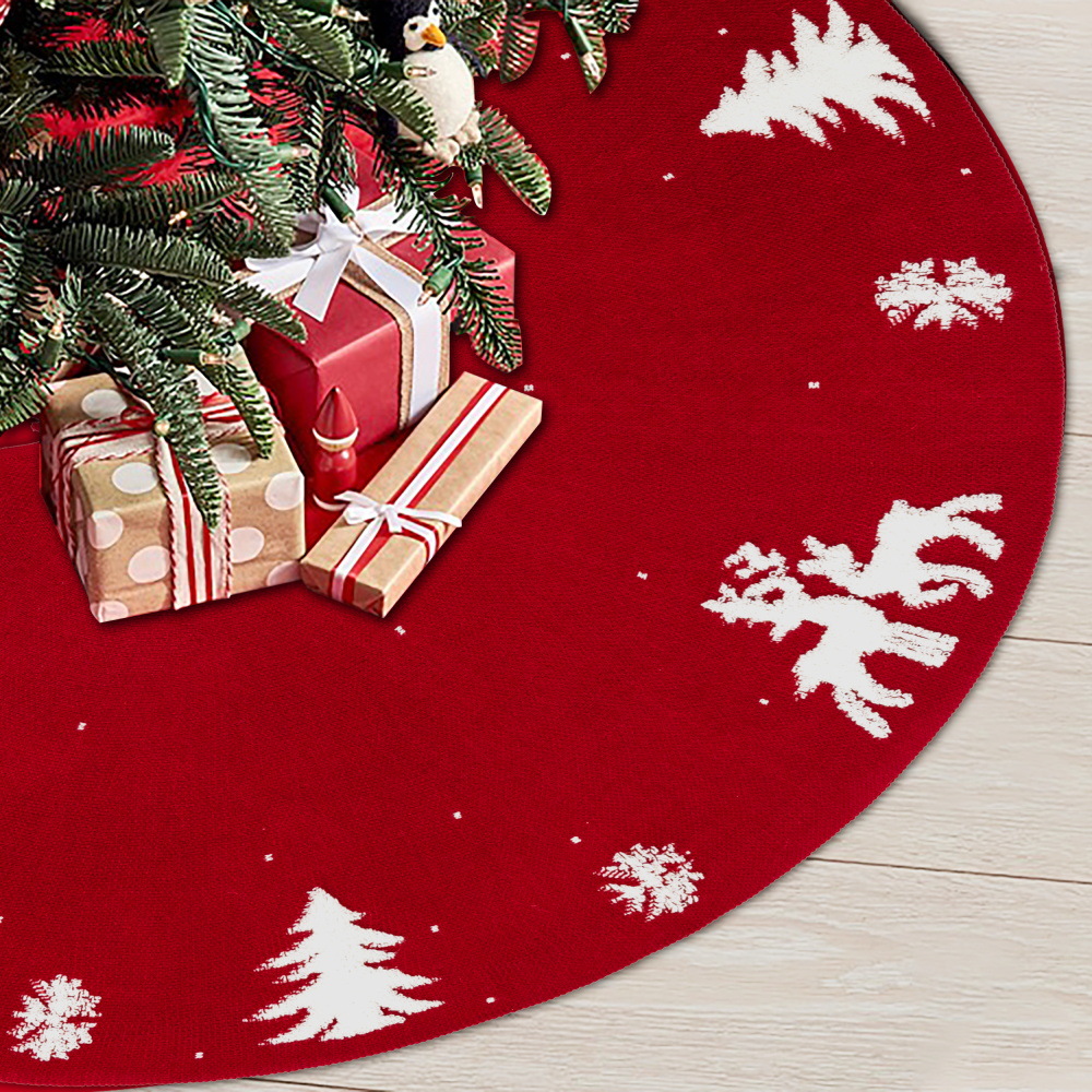 Nuevo transfronterizo de navidad de punto vestido de árbol de navidad artesanía copo de nieve alce árbol de navidad decoración de props