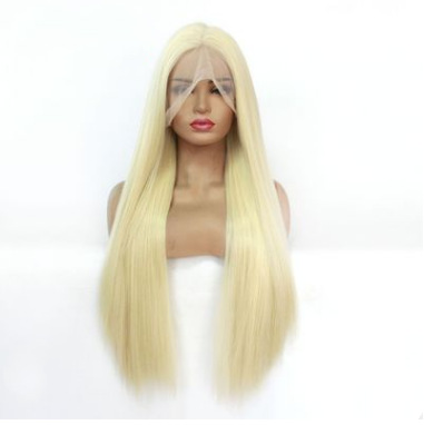 Fibra química delantera cos cos cos seda de alta temperatura moda realista 613 # Changshun cabello recto LW0094