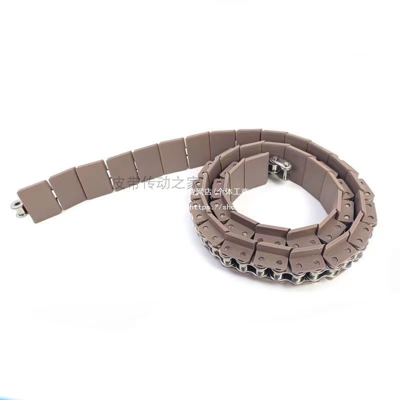 843塑料链板节距12.7mm钢基链直输盖板链1843链条塑料卡板扣板