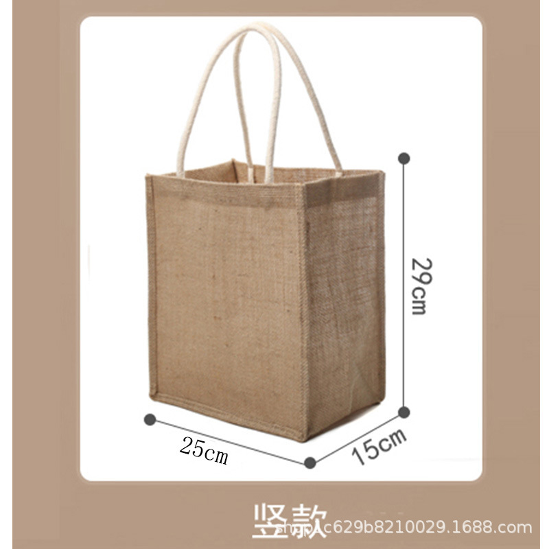 Bolsa de arpillera al por mayor bolsa de arpillera pintada a mano de Navidad bolsa de arpillera en blanco bolsa de yute MUJI