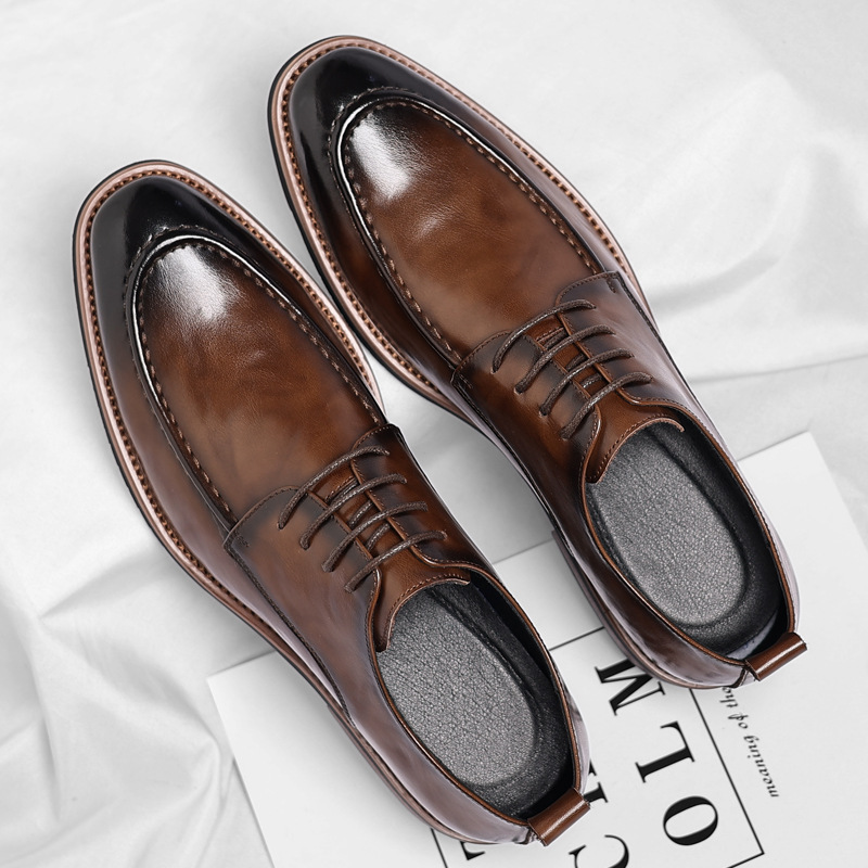 Scarpe da uomo a punta in pelle Wenzhou Oxford, taglia grande, versione europea, per affari transfrontalieri, in un unico pezzo, dropshipping_voghion.com