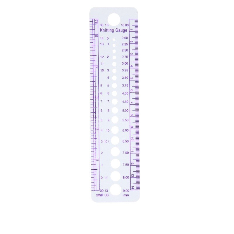 aguja de suéter regla de gauge de aguja dispositivo de gauge de aguja de plástico regla de aguja de suéter regla de abrazadera regla de gauge accesorios de tela hecha a mano herramienta de medición image 6