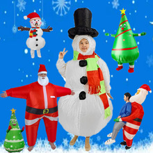聖誕節充氣用品聖誕麋鹿聖誕樹聖誕老人騎鹿姜餅人聖誕雪人充氣服
