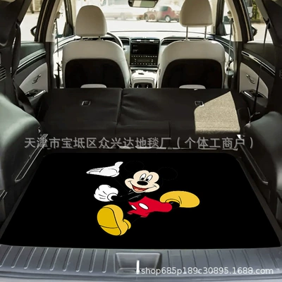 Avtomobil döşəmə paspasları stock can be sent on behalf - mickey-minnie-8-75100cm-crystal-velvet-dot-bottom