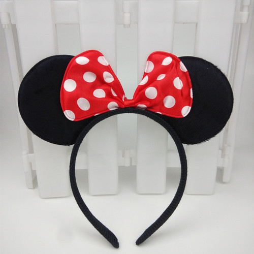 Minnie Bow Headband Performance Costume Mickey Headband Mickey Mouse Headband Children's Day Props Girl Hair Accessory Batch