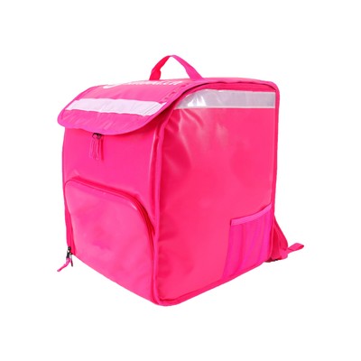 跨境专供多功能野餐包蛋糕粉色手提背包pvc保温包户外骑手送餐箱
