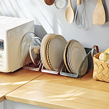新款五分格餐盘收纳架 厨房PET透明大容量碗碟架橱柜整理收纳碗架